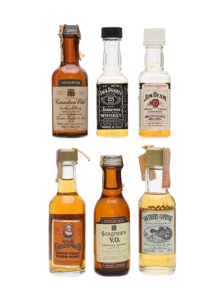 North American Whiskey Assorted Miniatures 6 x 5cl