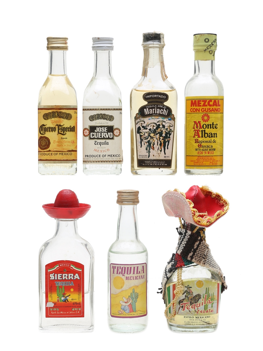 Tequila & Mezcal Miniatures Incl. Jose Cuervo & Sierra 7 x 5cl