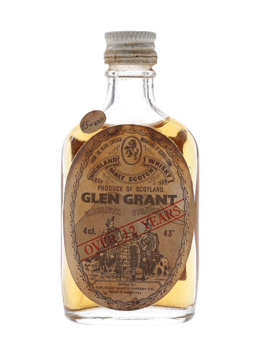 Glen Grant 12 Year Old Bottled 1960s - Giovinetti 4cl / 43%