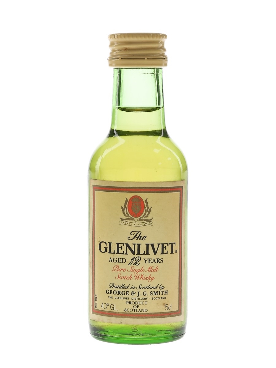 Glenlivet 12 Year Old Bottled 1970s 5cl / 43%