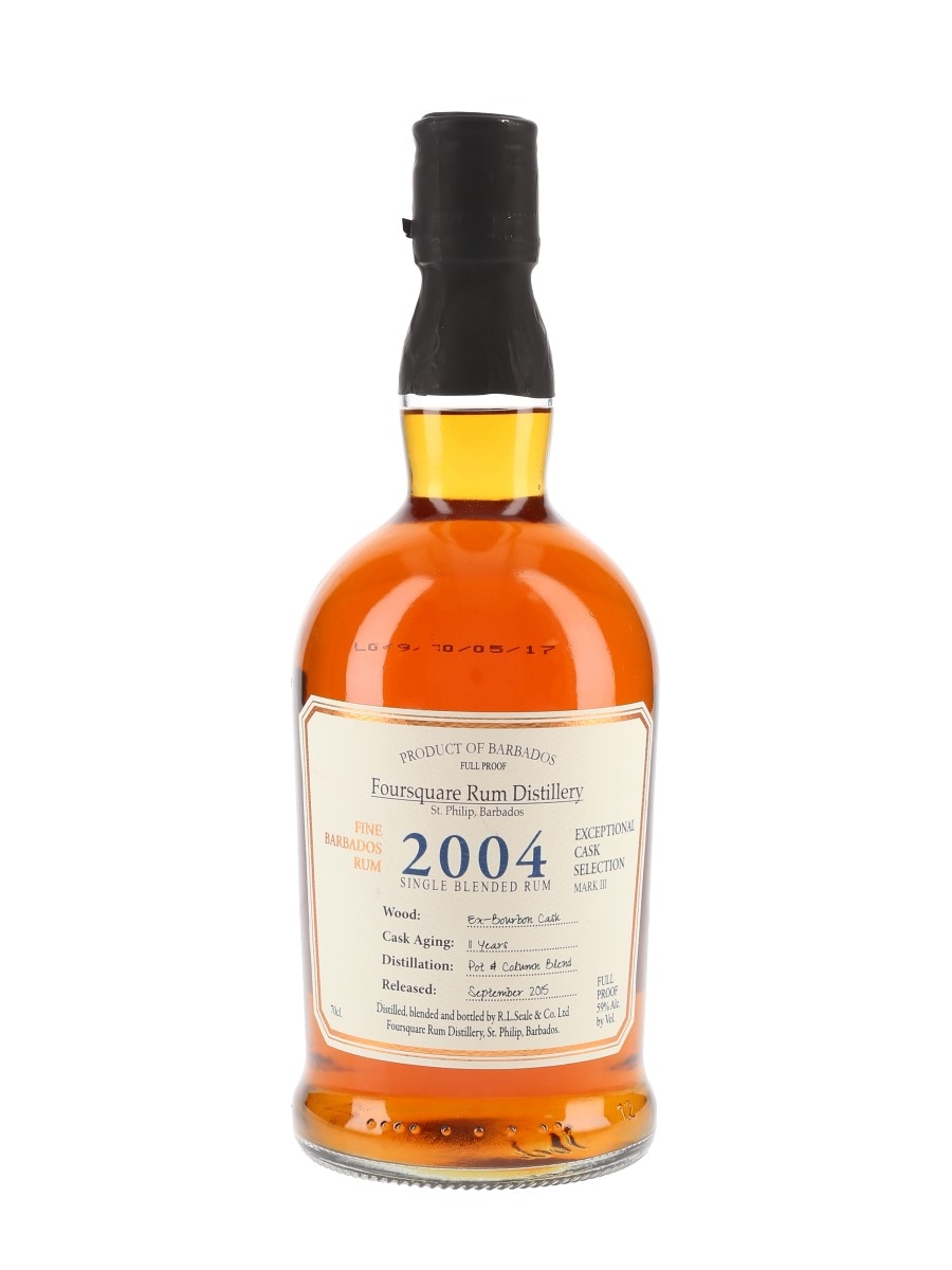 Foursquare 2004 11 Year Old Cask Strength Bottled 2015 - Exceptional Cask Selection Mark III 70cl / 59%