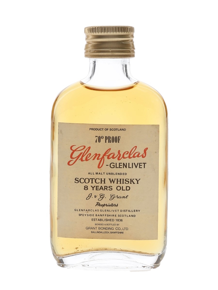 Glenfarclas Glenlivet 8 Year Old 70 Proof Bottled 1970s 5cl / 40%