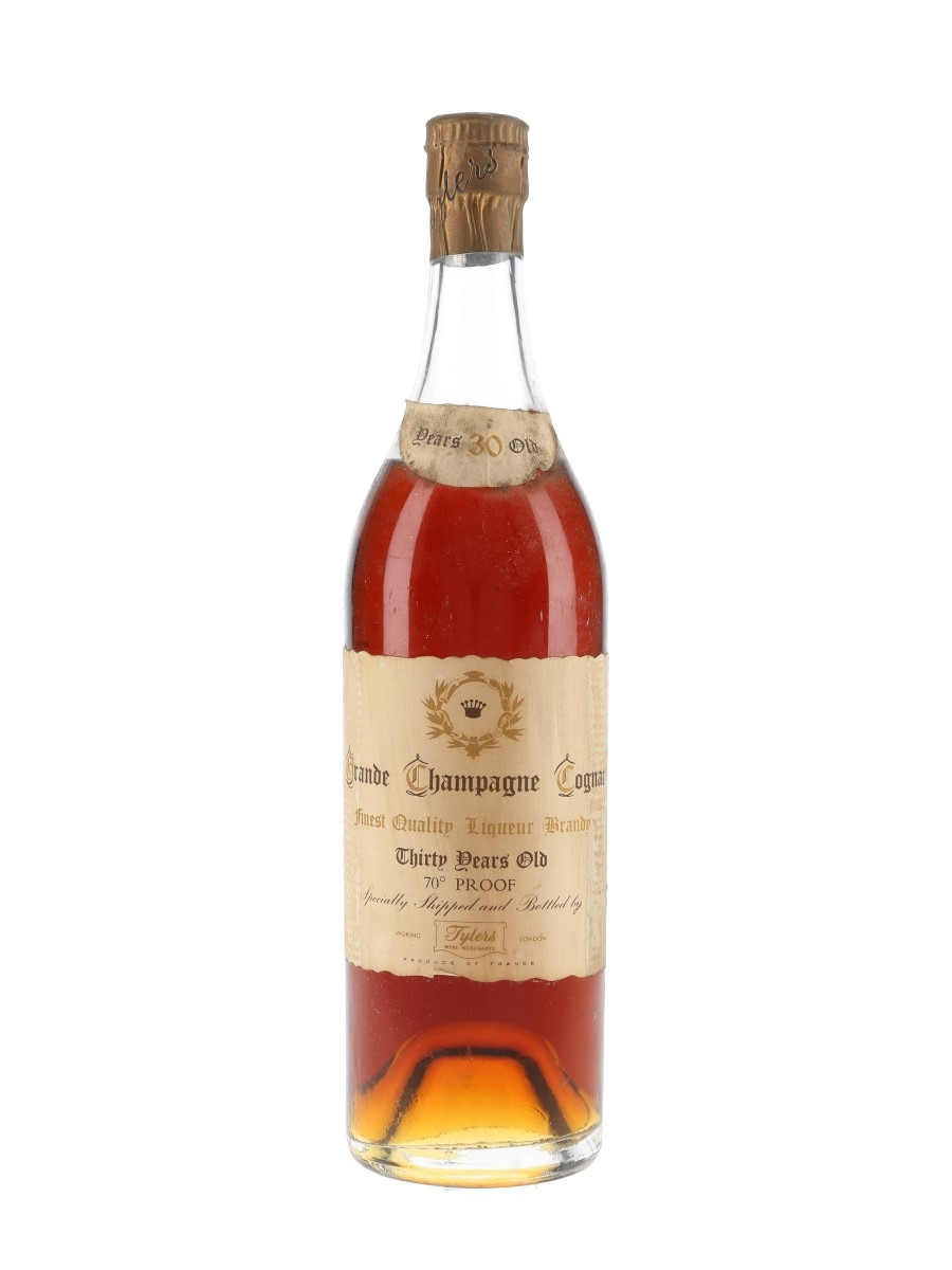 Tylers 30 Year Old Grande Champagne Cognac Bottled 1960s 70cl / 40%