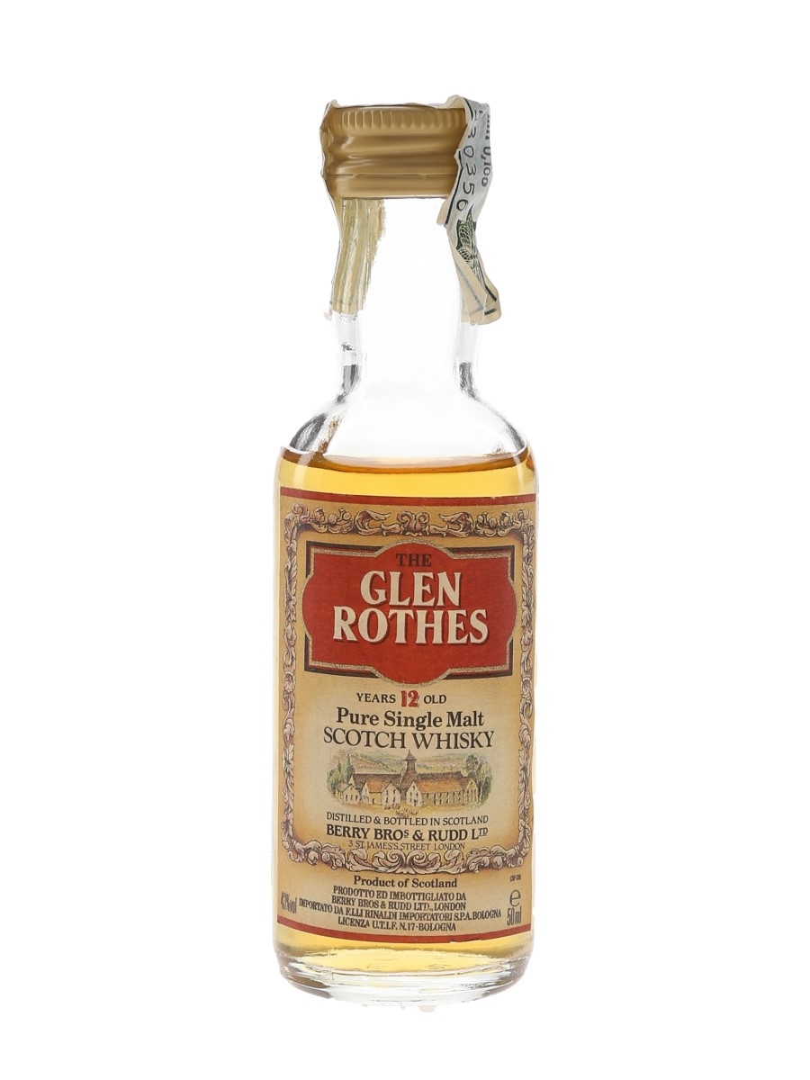 Glenrothes 12 Year Old Bottled 1980s - Berry Bros & Rudd 5cl / 43%