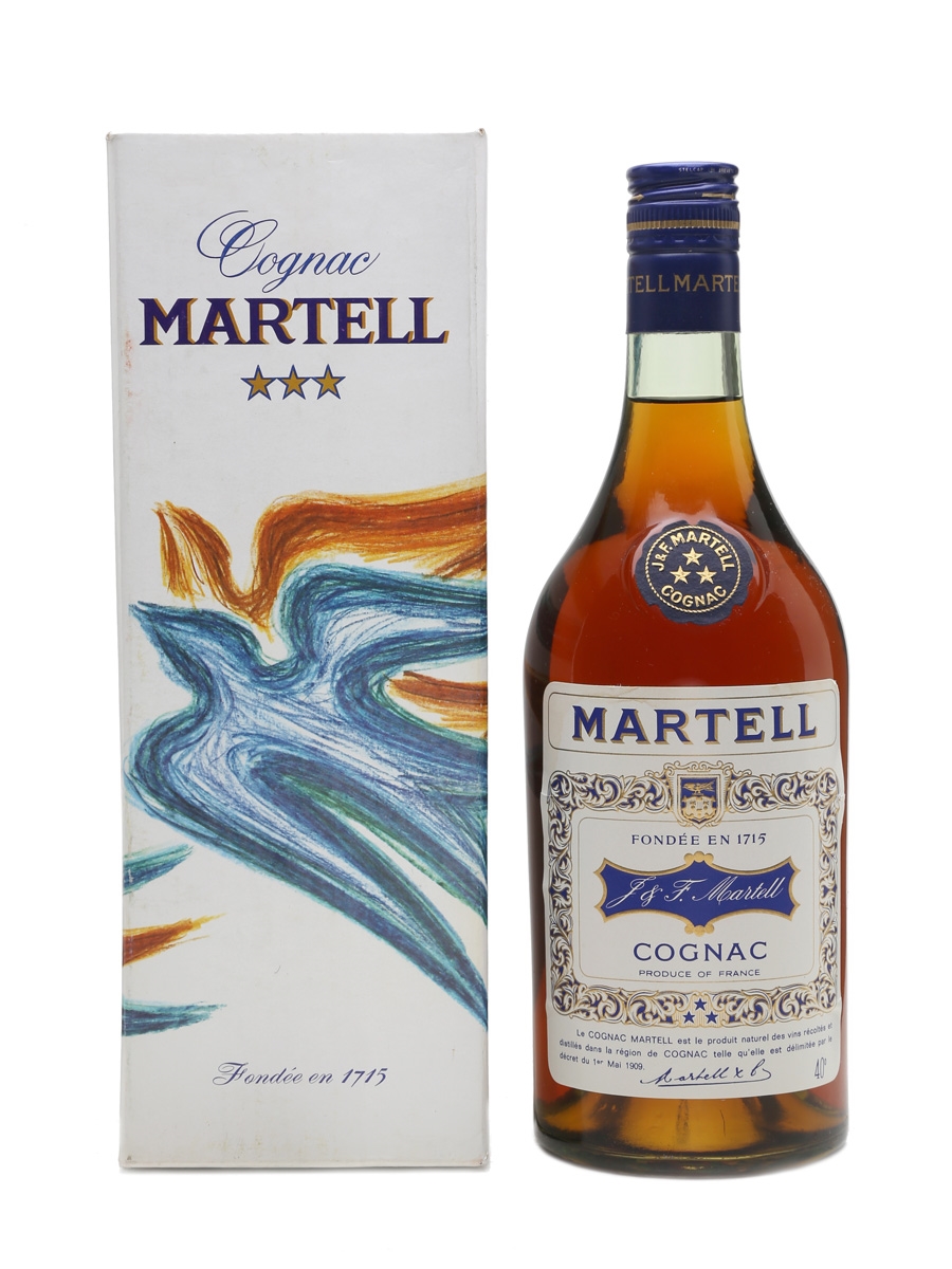 Martell 3 Star Cognac Bottled 1970s 70cl / 40%