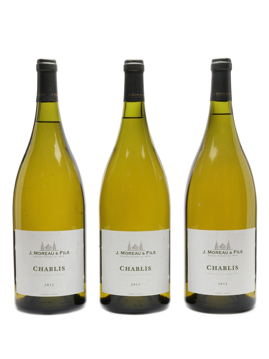 J Moreau & Fils Chablis 2015 Large Format 3 x 150cl / 12.5%