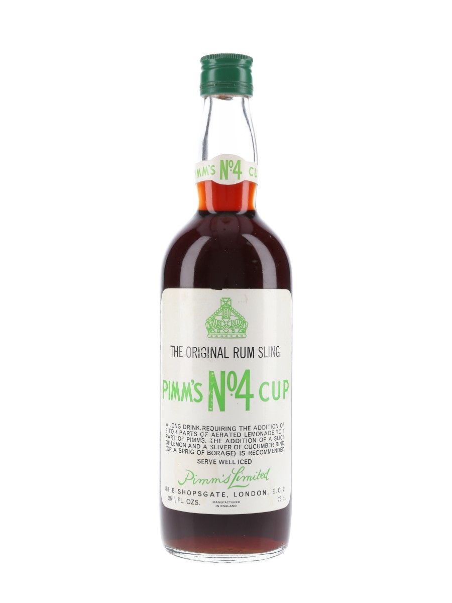 Pimm's No.4 Cup Rum Sling Bottled 1970s 75cl