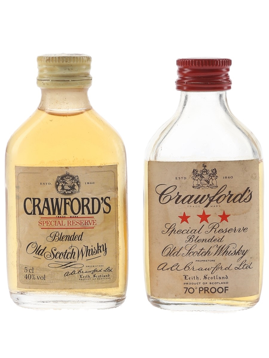 Crawford's Special Reserve Bottled 1970s & 1980s 2 x 5cl / 40%