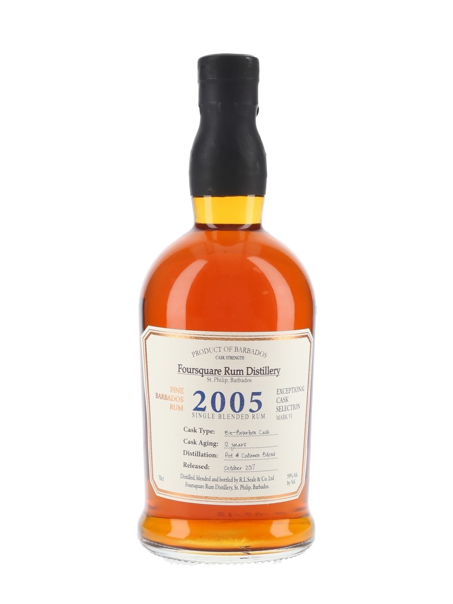Foursquare 2005 12 Year Old Cask Strength Bottled 2017 - Exceptional Cask Selection Mark 70cl / 59%