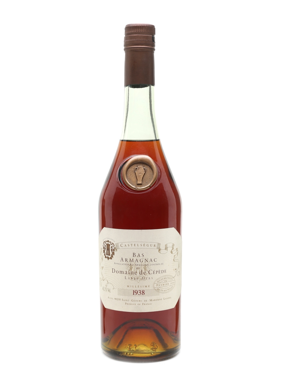 Domaine De Cepede 1938 Bas Armagnac Castel Segur - Bottled 1990 70cl / 41.1%