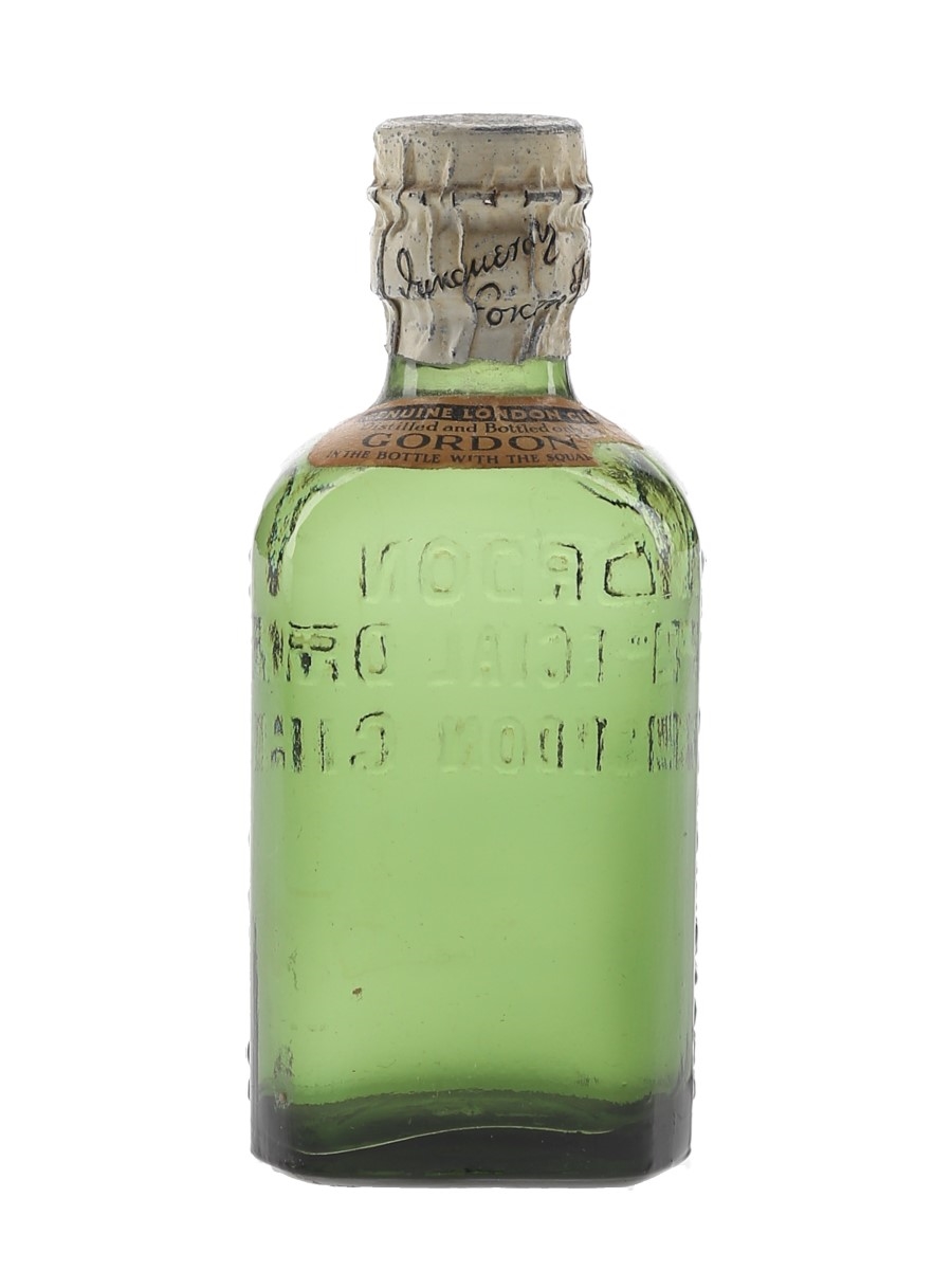 Gordon's Special Dry London Gin Spring Cap Bottled 1950s - Missing Label 5cl