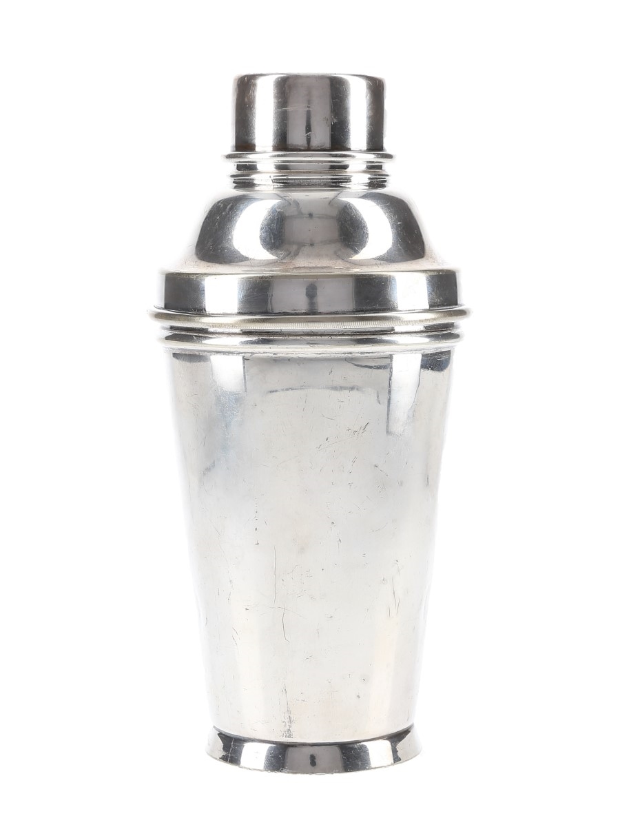 Cocktail Shaker Electro Plated Nickel Silver 20cm Tall