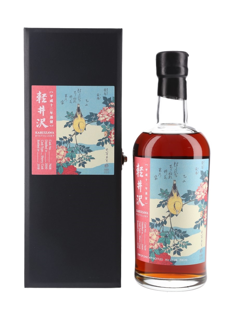 Karuizawa 2000 Flower & Bird Series Cask 7608 Bottled 2018 - Bush Warbler & Roses 70cl / 62%