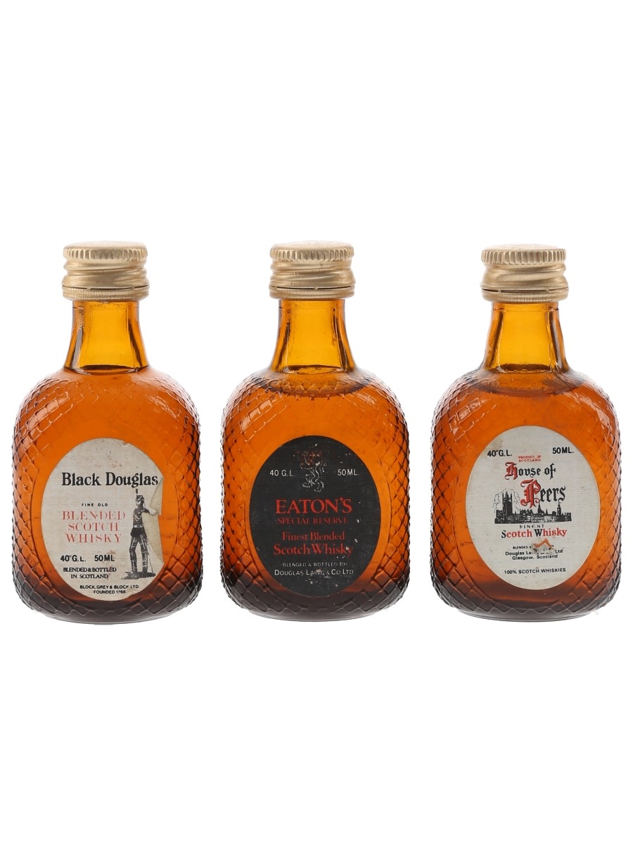 Eaton's, Black Douglas & House Of Peers Bottled 1980s 3 x 5cl / 40%