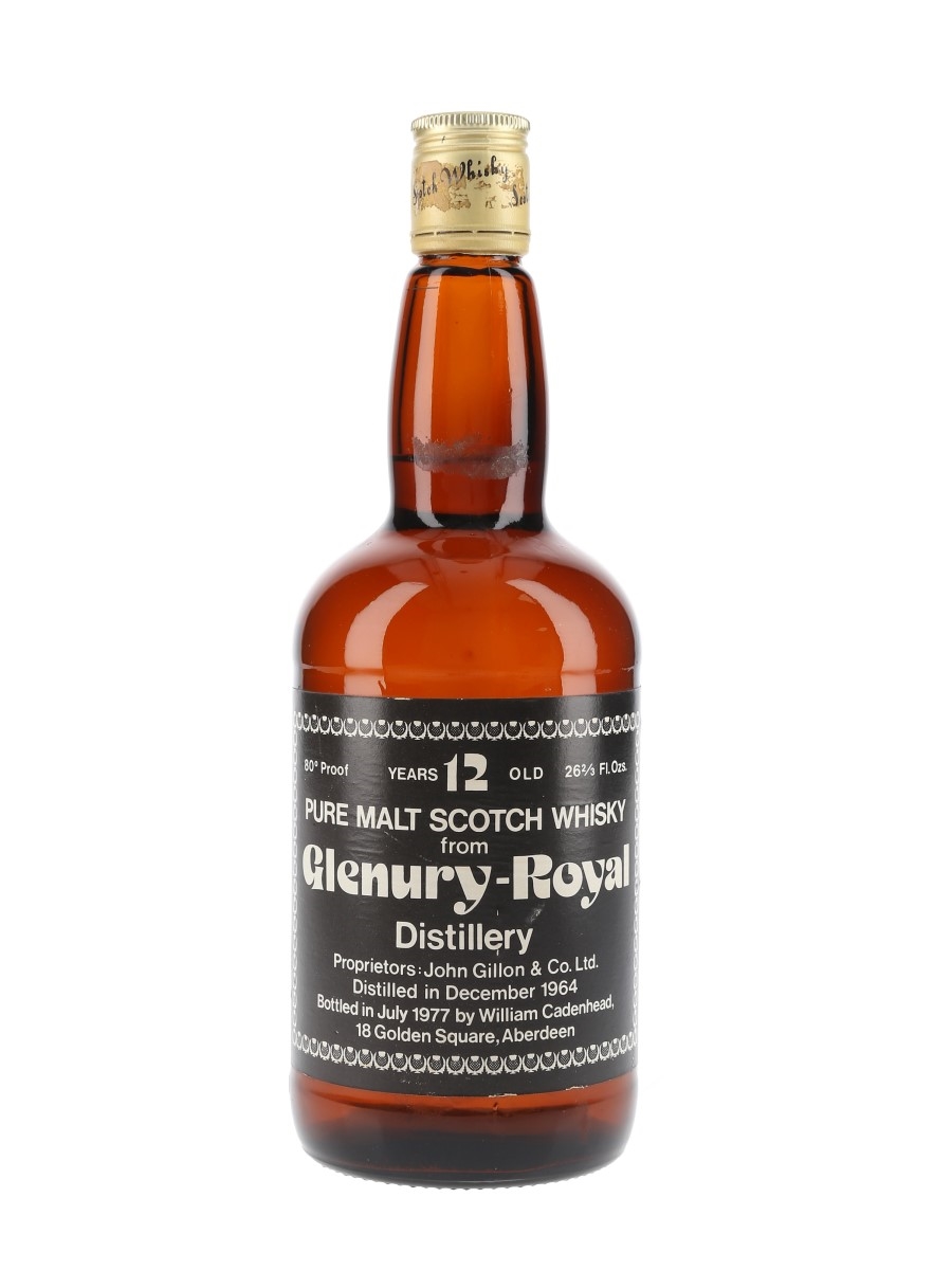 Glenury Royal 1964 12 Year Old Bottled 1977 - Cadenhead's 'Dumpy' 75.7cl / 46%