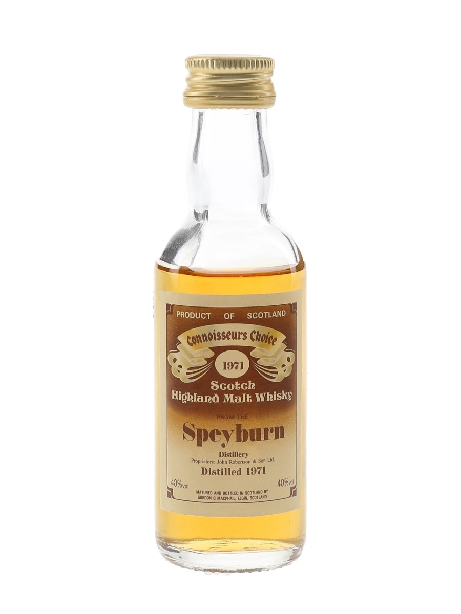 Speyburn 1971 Connoisseurs Choice Bottled 1980s - Gordon & MacPhail 5cl / 40%