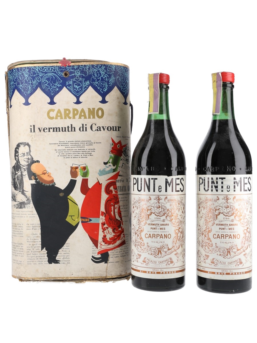 Carpano Punt E Mes Bottled 1960s 2 x 100cl / 16.5%