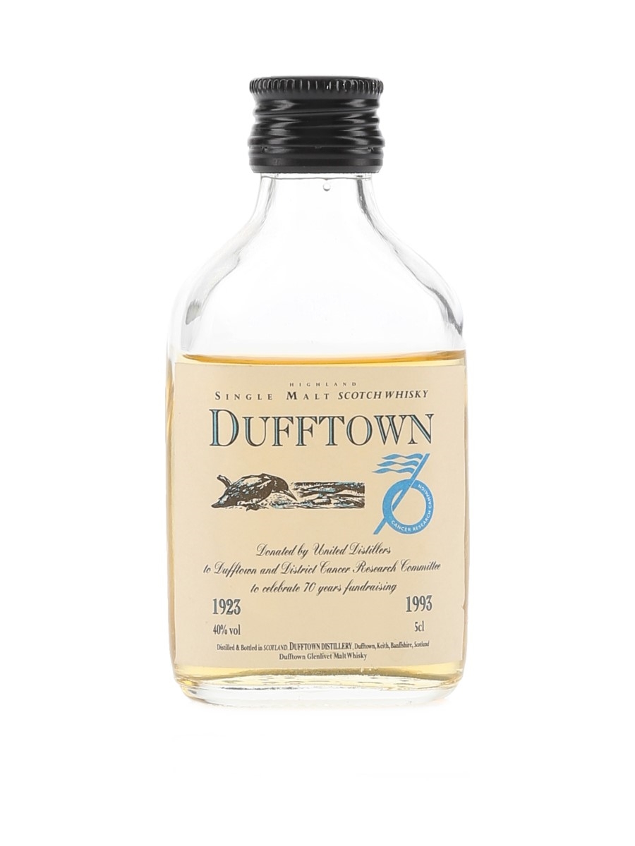 Dufftown Cancer Reserch Campaign 1923-1993 Bottled 1990s - Flora & Fauna 5cl / 40%