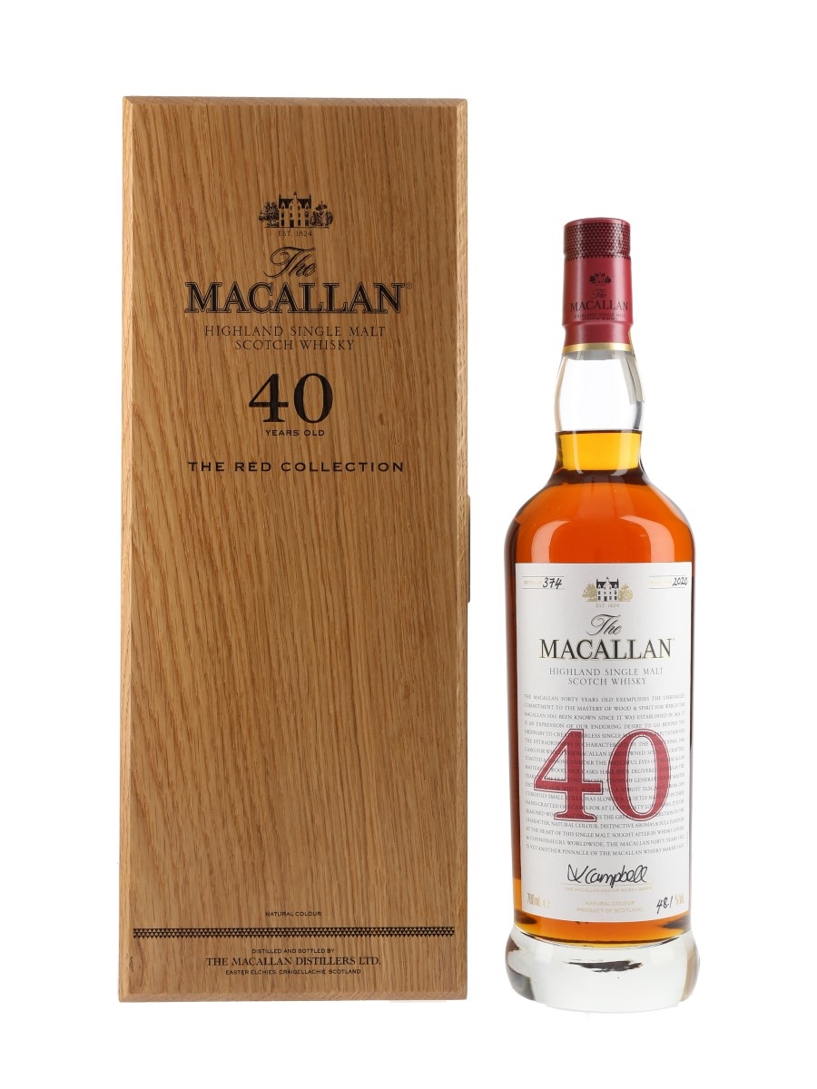Macallan 40 Year Old The Red Collection Bottled 2020 70cl / 48.1%