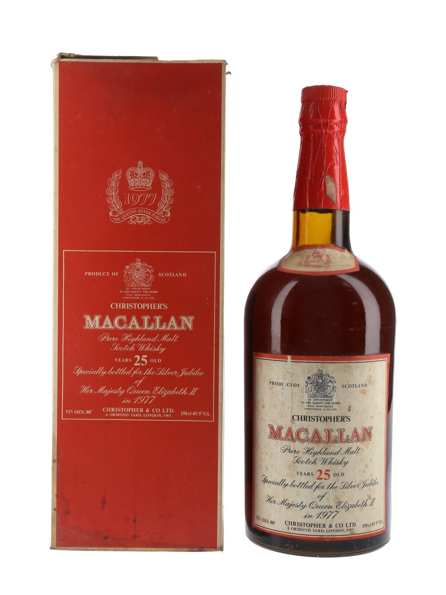 Macallan 25 Year Old Silver Jubilee 1977 Christopher & Co. - Large Format 150cl / 45.5%