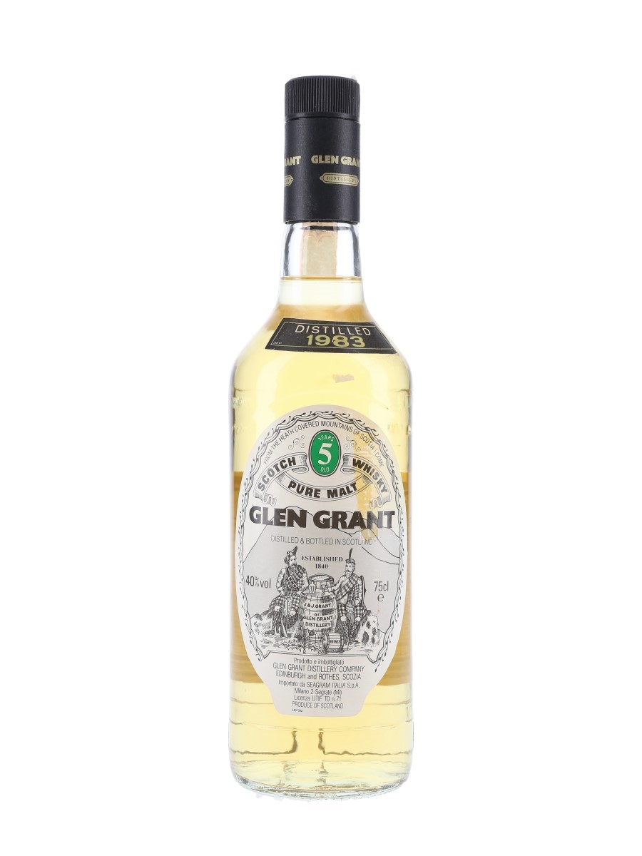 Glen Grant 1983 5 Year Old Bottled 1980s - Seagram Italia 75cl / 40%