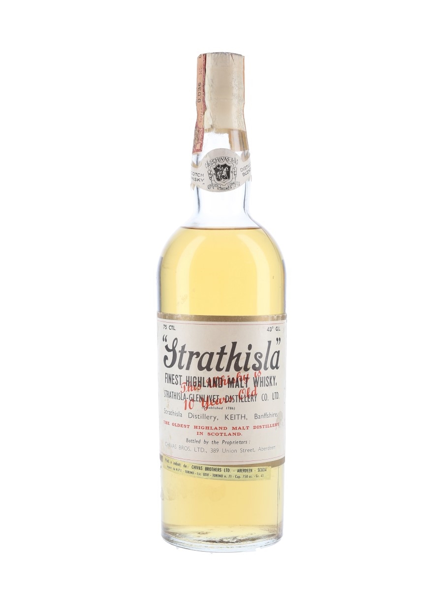 Strathisla 10 Year Old Bottled 1960s - NPT 75cl / 43%