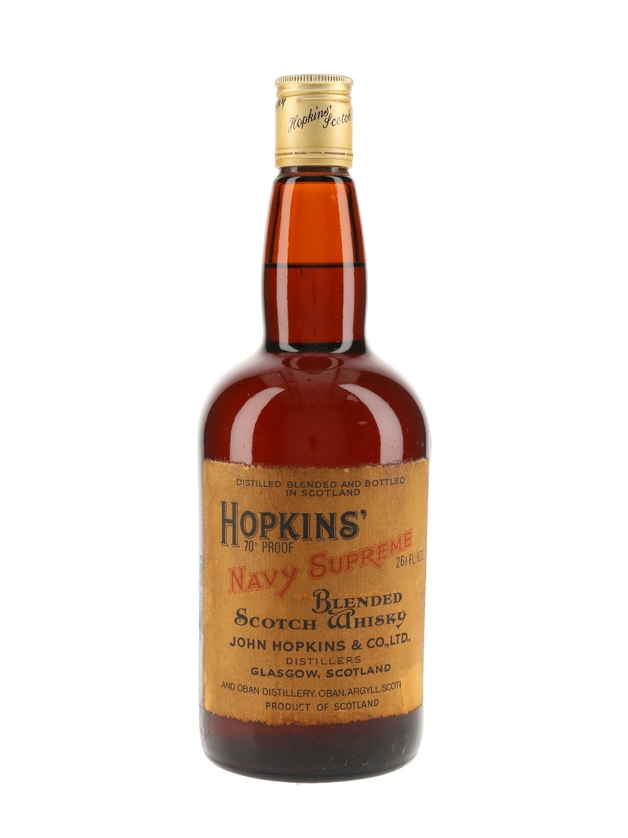 Hopkins' Navy Supreme Bottled 1970s - Oban Distillery 75.7cl / 40%