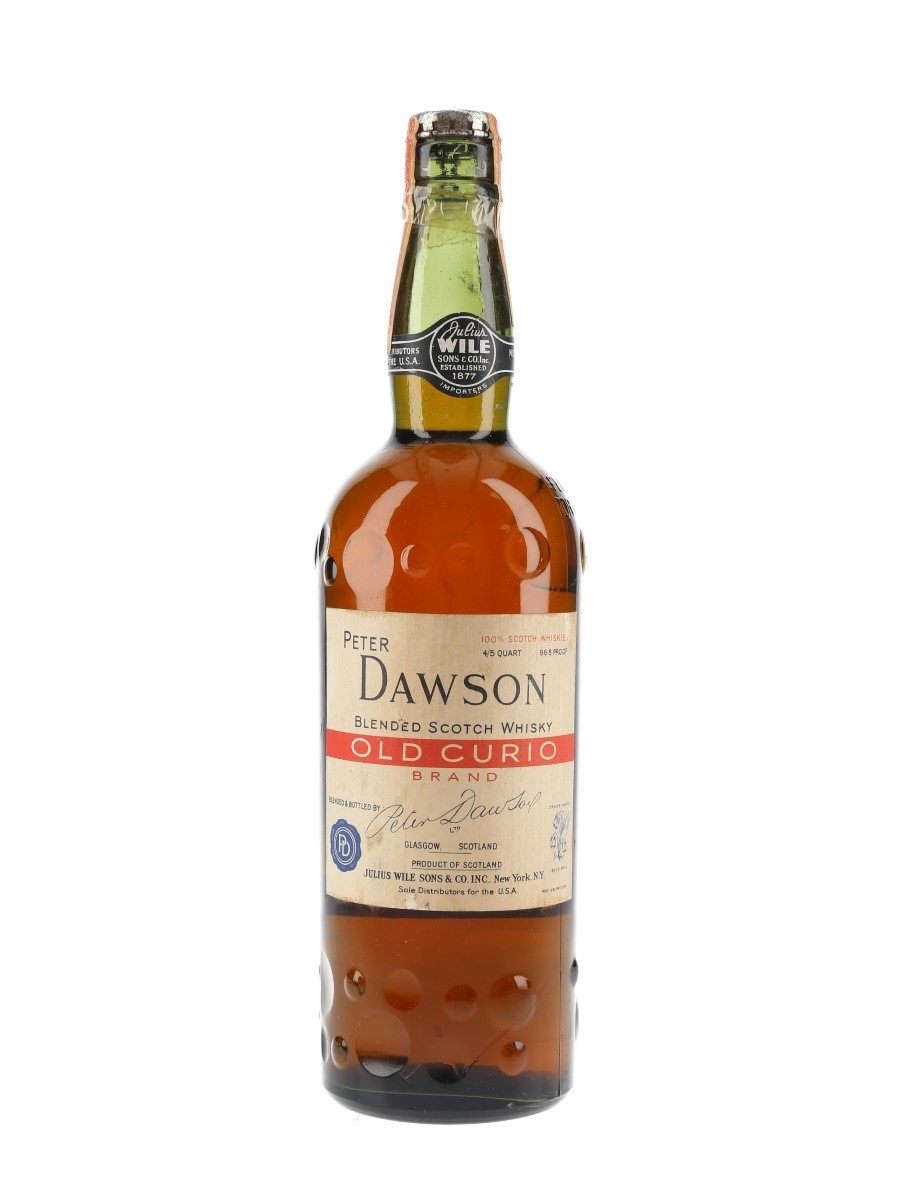 Peter Dawson Old Curio Spring Cap Bottled 1940s-1950s - Julius Wile & Sons 75.7cl / 43.4%