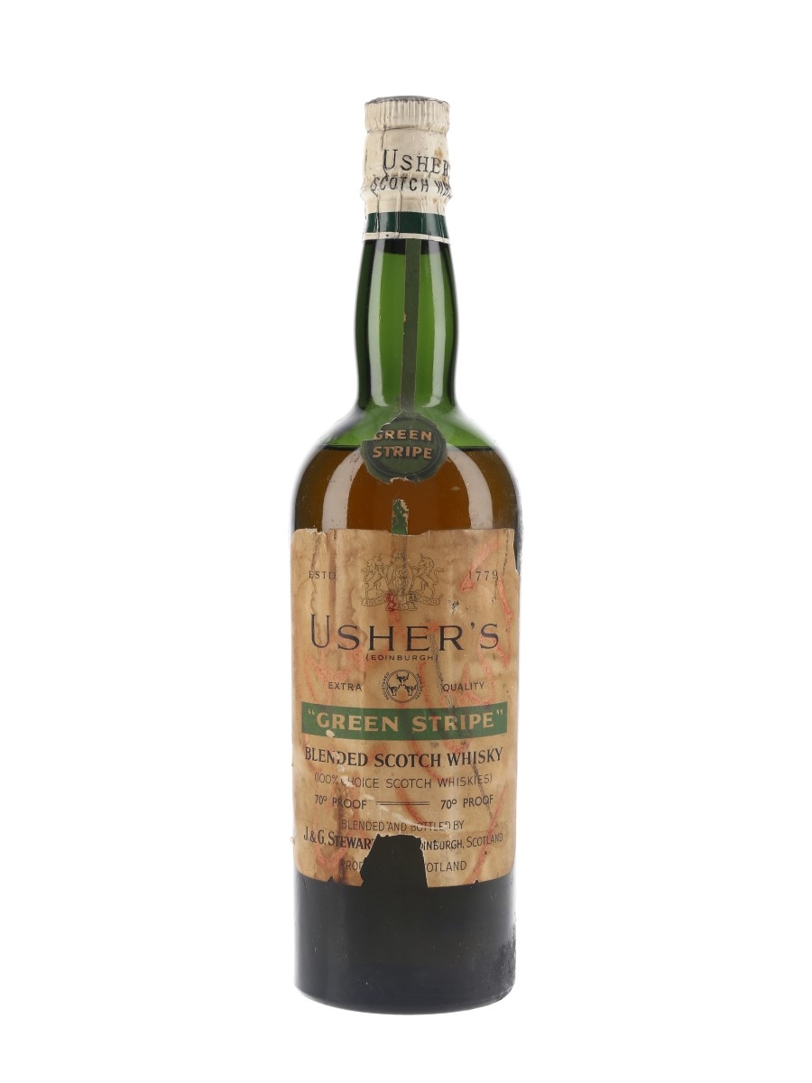 Usher's Green Stripe Bottled 1950s 75cl / 40%