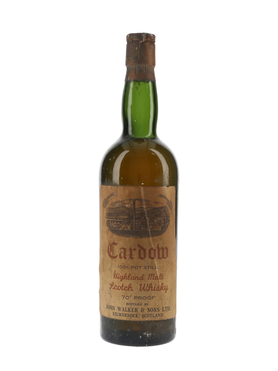 Cardow 100% Pot Still (Cardhu) Bottled 1950s-1960s - John Walker & Sons 75cl