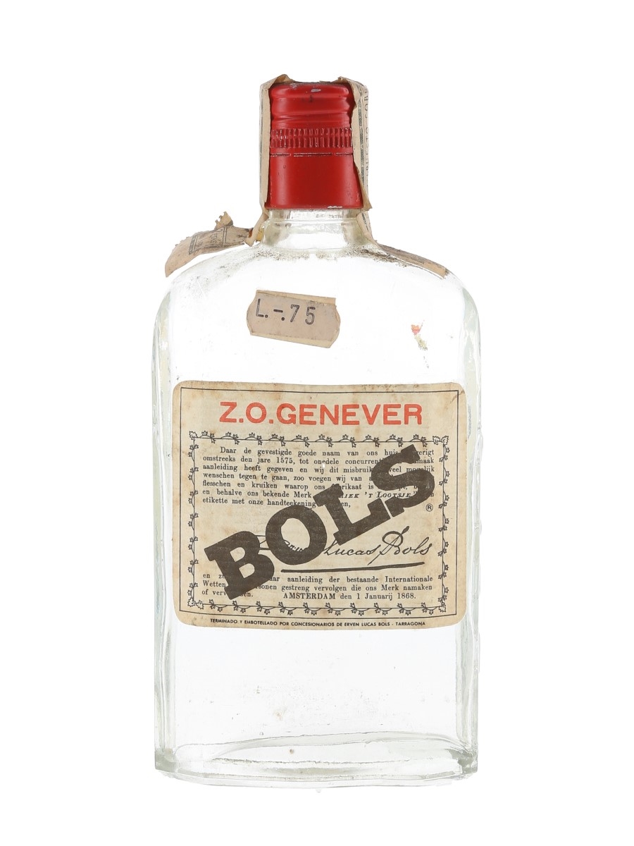 Bols Zeer Oude Genever Bottled 1970s - Tarragona 35cl