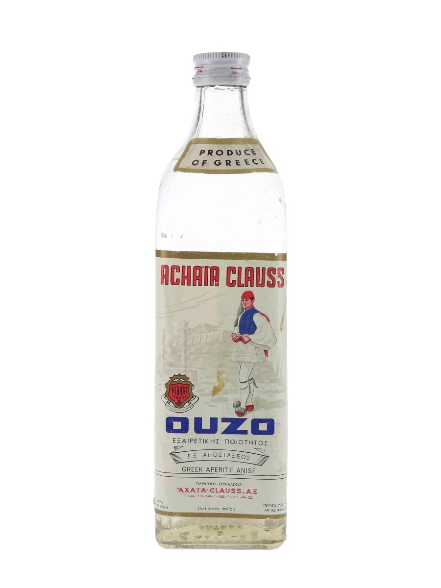 Achata Clauss Ouzo Bottled 1960s-1970s 73cl / 46%