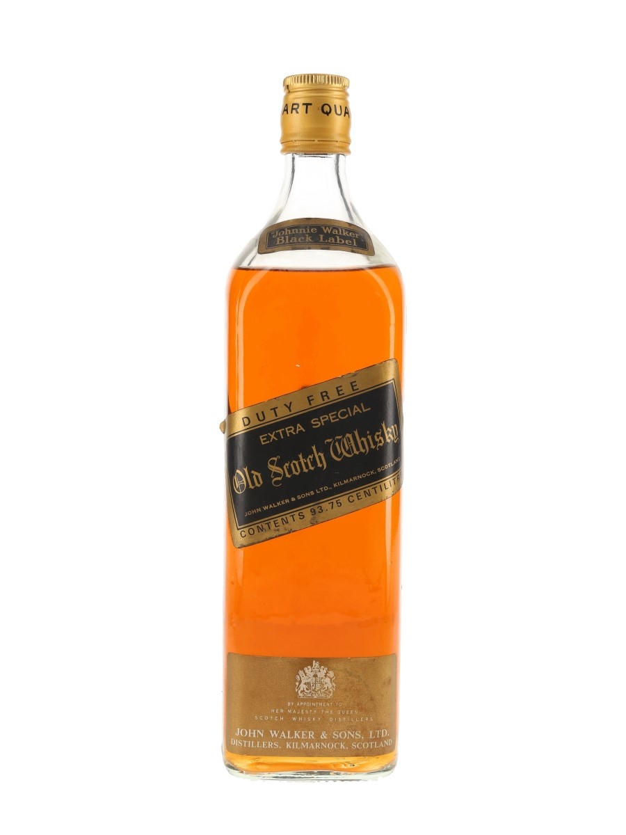 Johnnie Walker Black Label Bottled 1970s - Duty Free 93.75cl