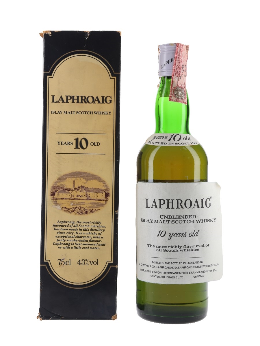 Laphroaig 10 Year Old Bottled 1980s - Bonfantimport 75cl / 43%