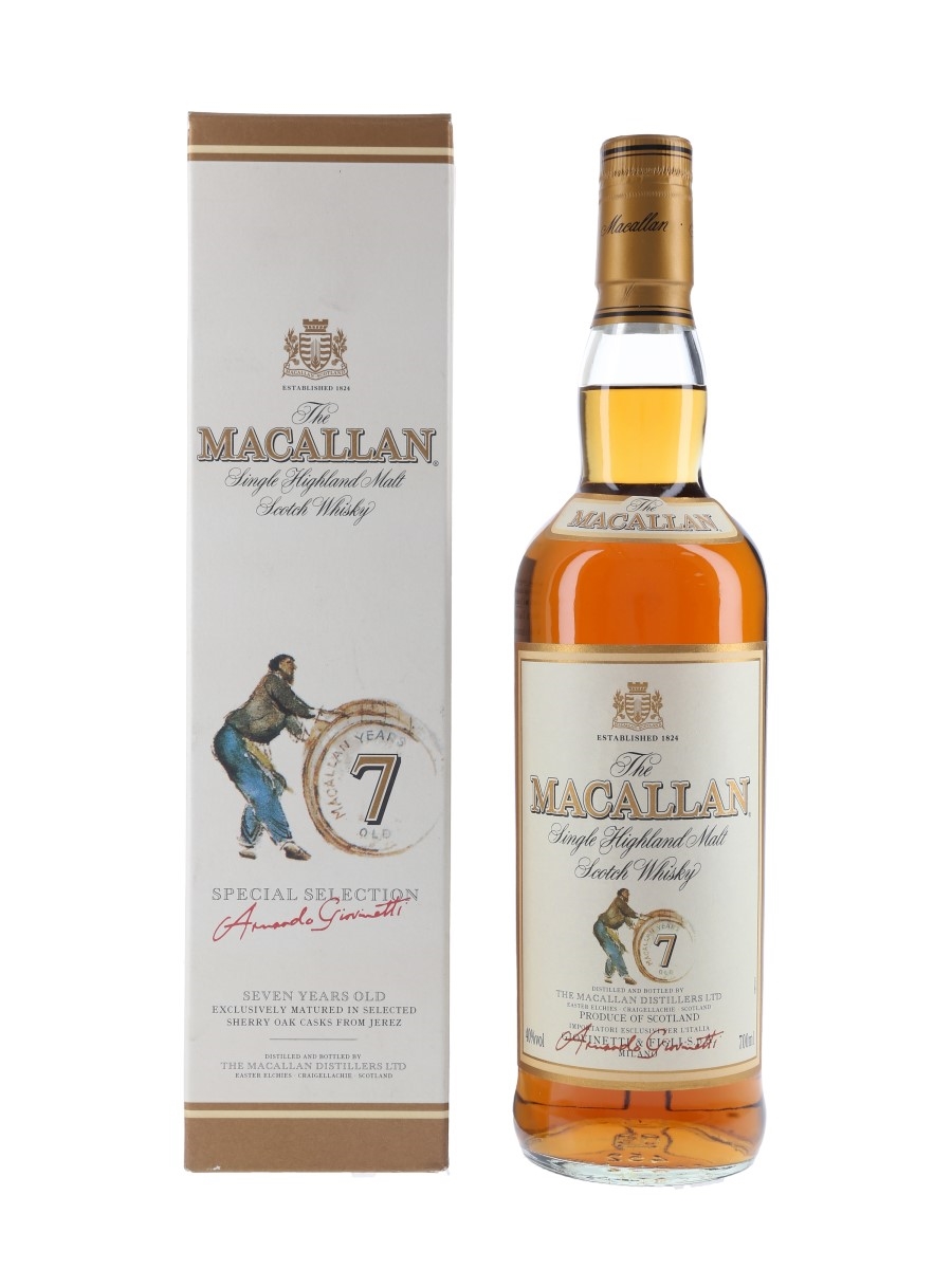 Macallan 7 Year Old Bottled 1990s - Giovinetti 70cl / 40%