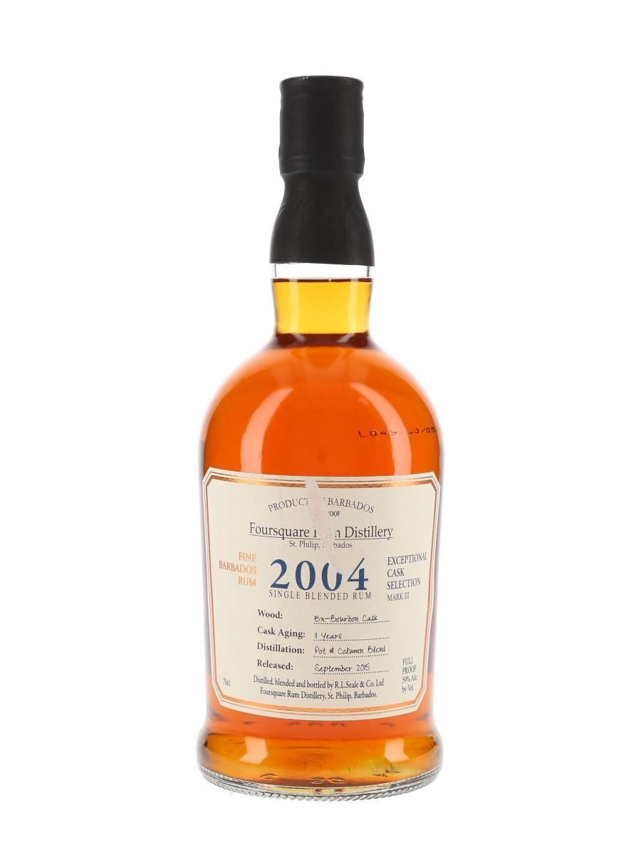 Foursquare 2004 11 Year Old Full Proof Bottled 2015 - Exceptional Cask Selection 70cl / 59%