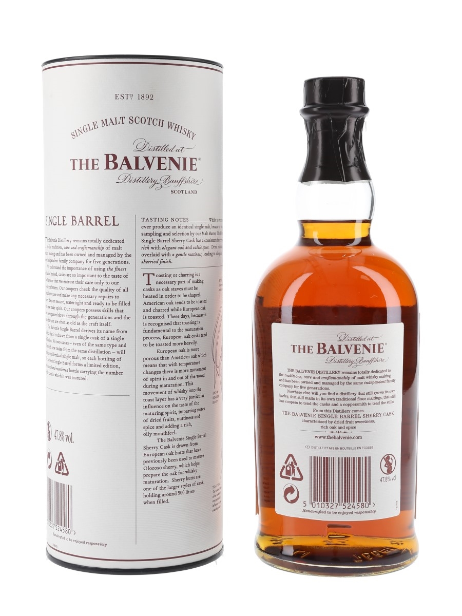 The Balvenie Single Barrel 15 Year Old Single Malt Scotch