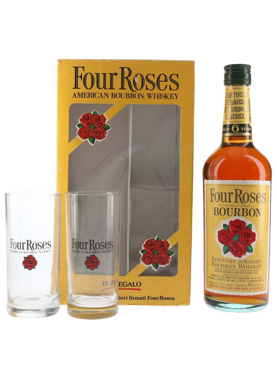 Four Roses 6 Year Old Glasspack Bottled 1990s - Seagram 70cl / 40%