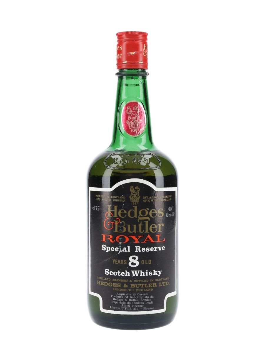 Hedges & Butler 8 Year Old Bottled 1970s - Cantina 75cl / 40%