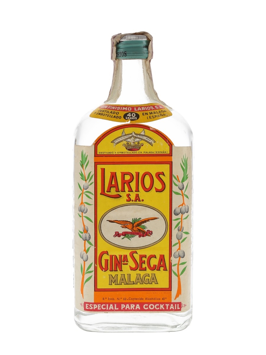 Larios Gin Seca Bottled 1960s-1970s 75cl / 40%