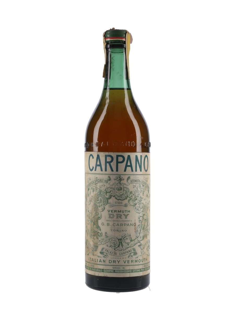 Carpano Dry Vermouth Bottled 1960s 100cl / 18%