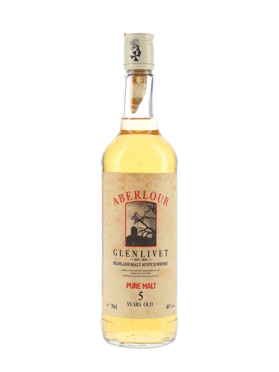 Aberlour Glenlivet 5 Year Old Bottled 1990s - Ramazzotti 70cl / 40%