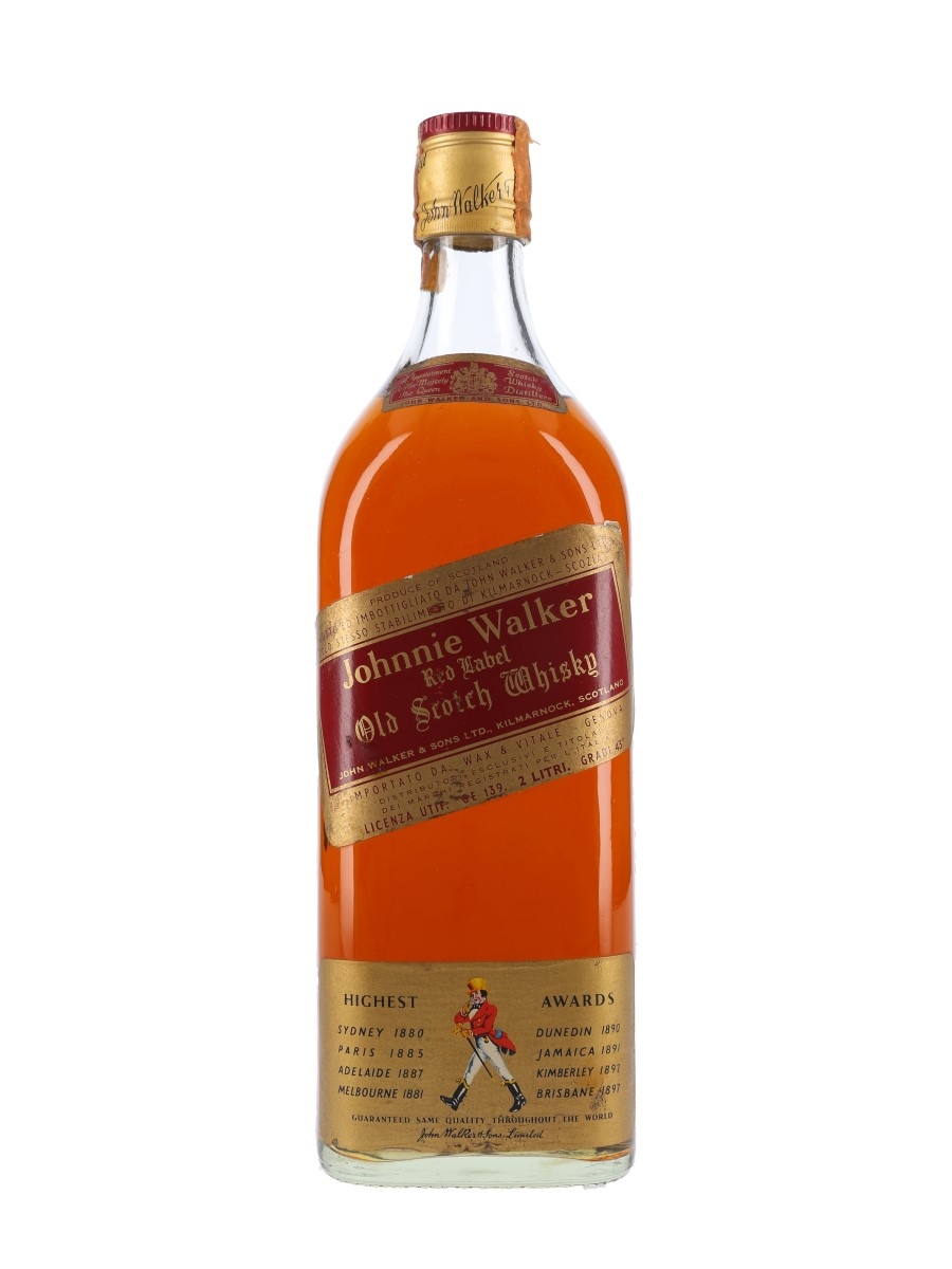 Johnnie Walker Red Label Bottled 1970s - Wax & Vitale - Large Format 200cl / 40%
