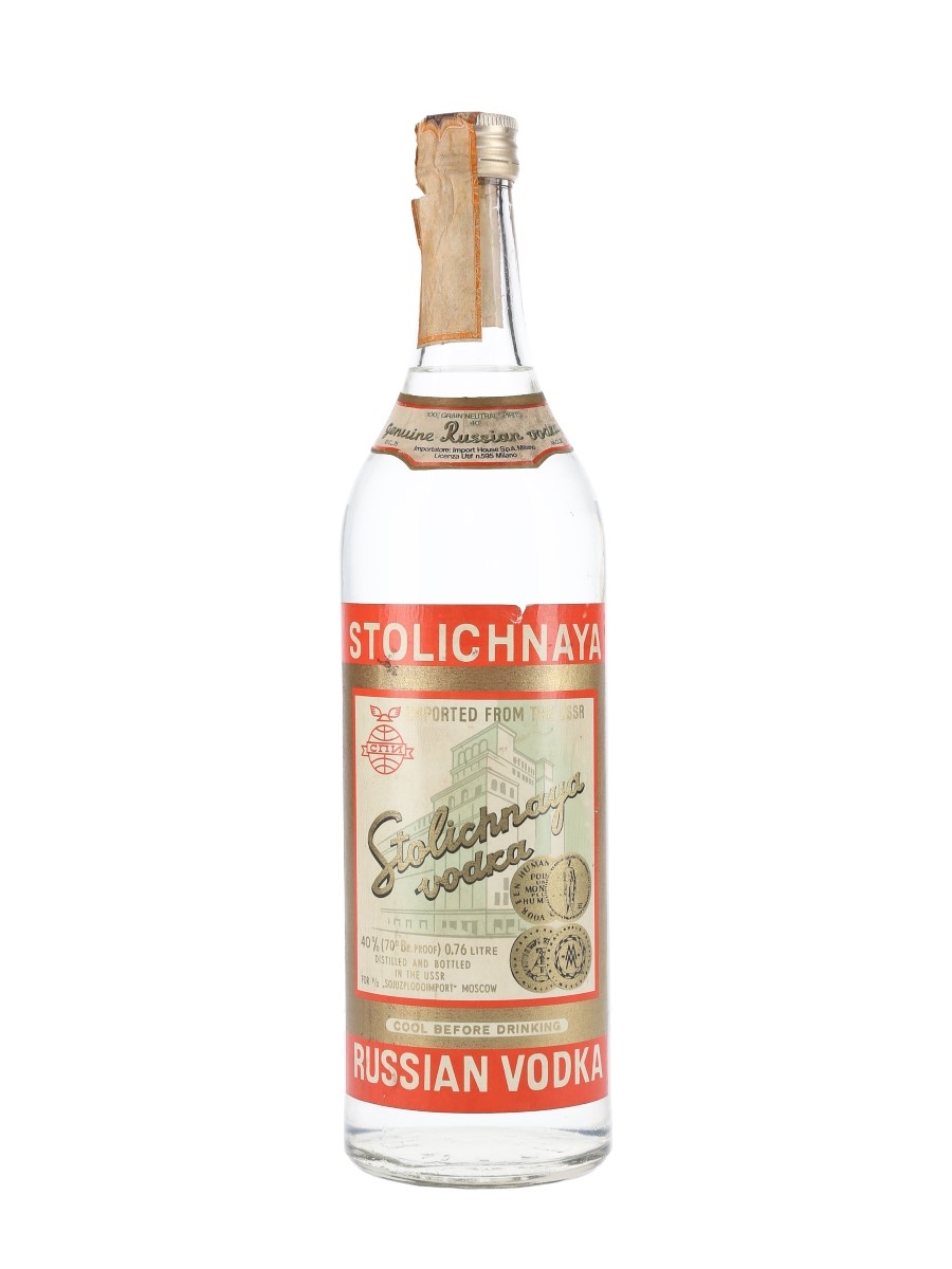 Stolichnaya Russian Vodka Bottled 1970s 76cl / 40%