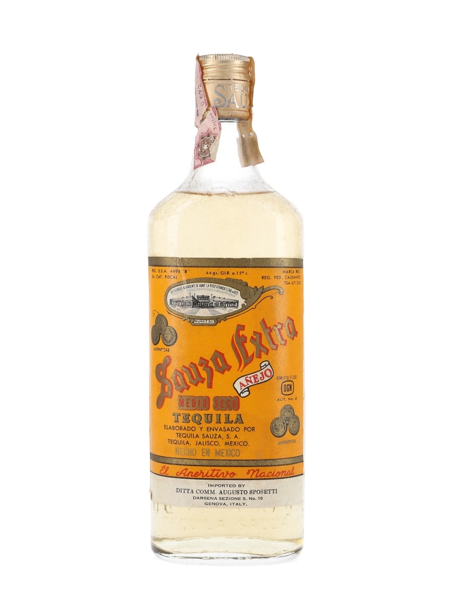 Sauza Tequila Extra Anejo Bottled 1960s - Augusto Sposetti 75cl