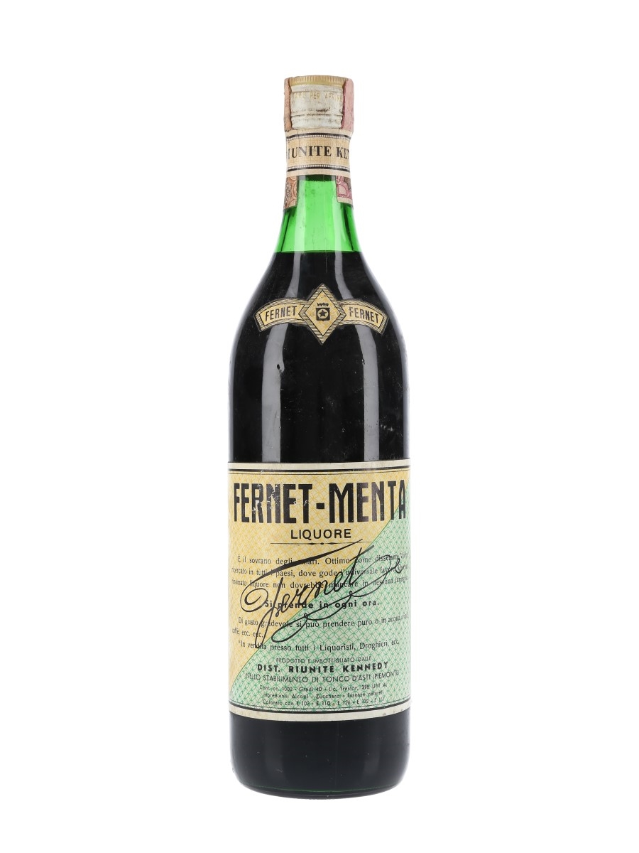 Riunite Kennedy Fernet Menta Bottled 1960s 100cl / 40%