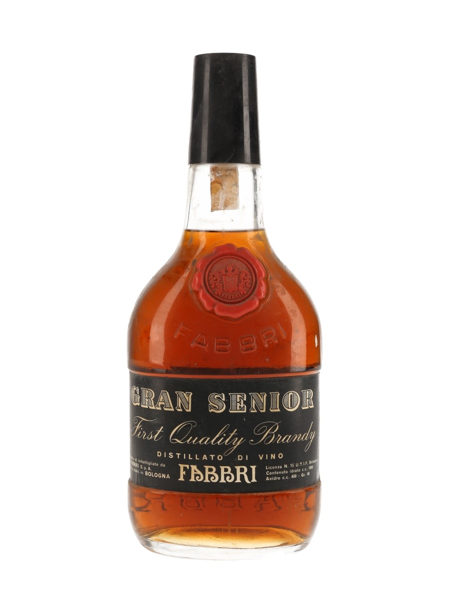 Fabbri Gran Senior Brandy Bottled 1970s 100cl / 40%