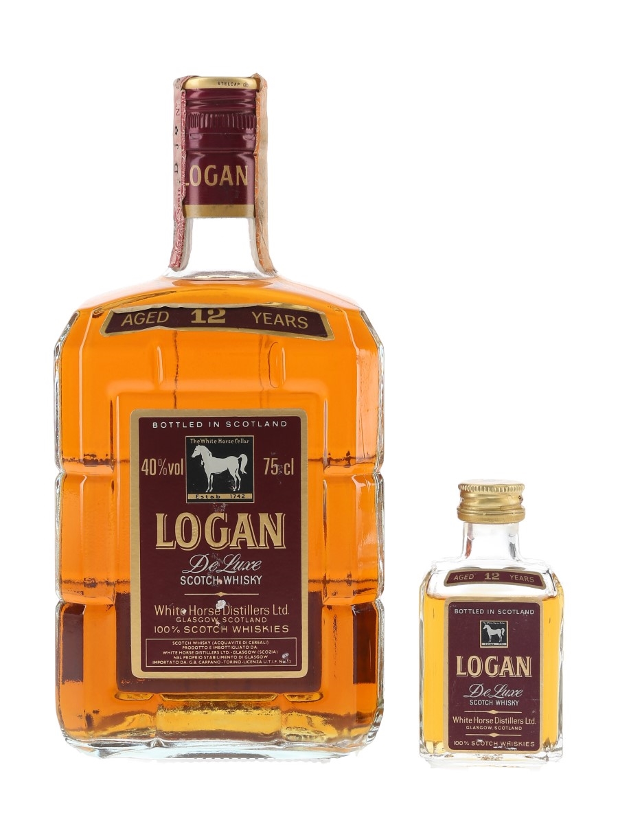 Logan 12 Year Old De Luxe Bottled 1980s - Carpano 5cl & 75cl / 40%