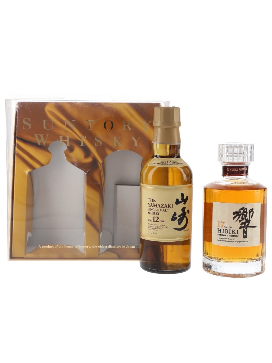Suntory Whisky Gift Set Hibiki 17 Year Old & Yamazaki 12 Year Old 2 x 18cl / 43%