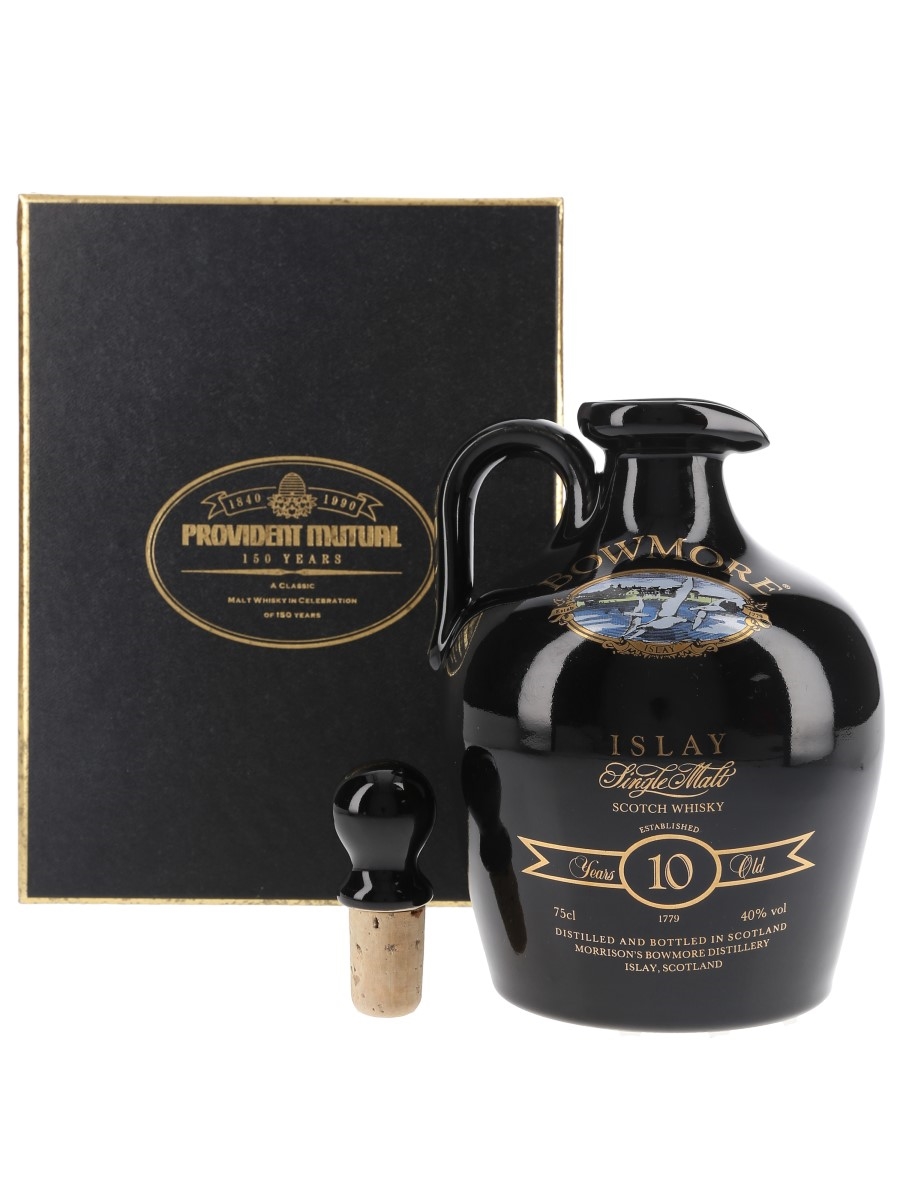 Bowmore 10 Year Old Ceramic Decanter Provident Mutual 150 Years Celebration 75cl / 40%